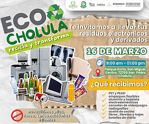 Invita SOSAPACH a la segunda edición de EcoCholula