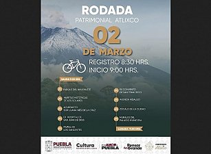 Atlixco te invita a recorrer su historia en la Rodada Patrimonial