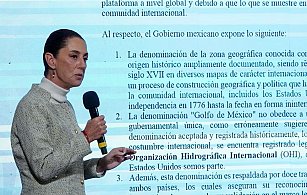 Claudia Sheinbaum solicita a Google corregir cambio en nombre del Golfo de México