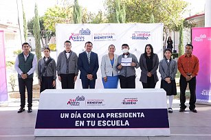 Conviven estudiantes de secundaria con la presidenta municipal de San Andrés Cholula