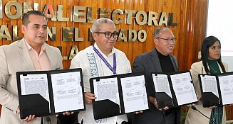 Instituciones firman convenio para instalar 659 casillas en Tlaxcala