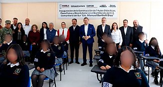 Armenta inaugura aulas y obras deportivas: Más de 36 MDP en educación