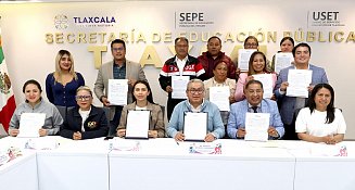 Tlaxcala impulsa educación con convenio en 12 municipios