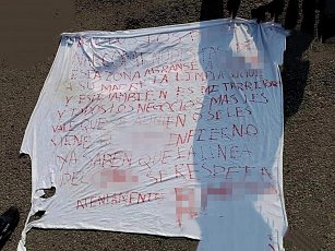 Otra vez, macabro mensaje en Tlaxcala ligado a grupos criminales
