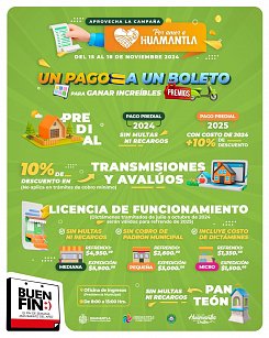 Aprovecha descuentos y participa en la rifa del "Buen Fin" en Huamantla