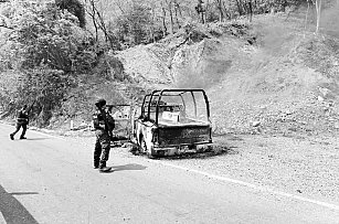 Emboscada en Chiapas deja cinco policías asesinados y calcinados