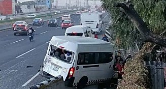 Choque en México-Pachuca: 12 lesionados tras impacto de transporte público