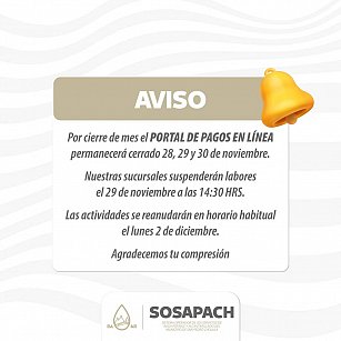 Importante aviso a la ciudadanía de San Pedro Cholula