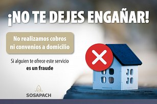 Aviso importante: Evita fraudes en el pago de servicios de Sosapach