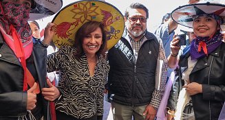 Lorena Cuéllar mejora vialidades en Xicohtzinco y Mazatecochco