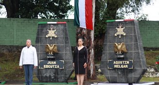 Ariadna Ayala rinde homenaje a los Niños Héroes en solemne ceremonia en Atlixco