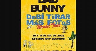 Bad Bunny anuncia dos conciertos en CDMX para diciembre de 2025