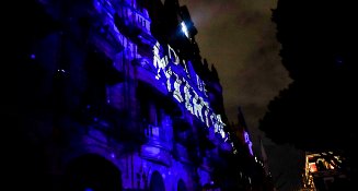Puebla conmemora la Batalla del 5 de Mayo con video mapping en el Palacio Municipal