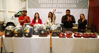 Equipa Tonantzin Fernández a trabajadores del SOSAPACH para fortalecer el servicio