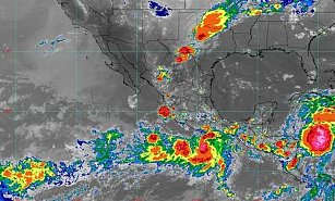 Depresión tropical Diez-E genera lluvias intensas en el sur de México y Tlaxcala 