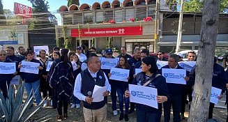 Protagonizan panistas tlaxcaltecas manifestación en Infonavit