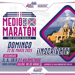 Medio Maratón Equinoccio y Espectáculo de Lucha Libre en San Andrés Cholula