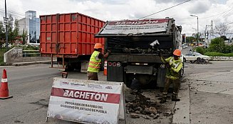 “Bachetón” transforma las vialidades de Puebla con trabajo continuo