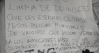 Supuesto grupo criminal abandona desnudos y amarrados a tres hombres en Ayometla; dejan mensajes en cartulinas