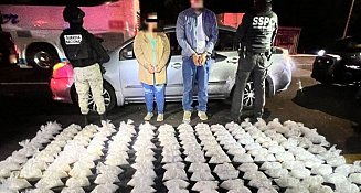 Detención de dos personas con metanfetamina en Sinaloa