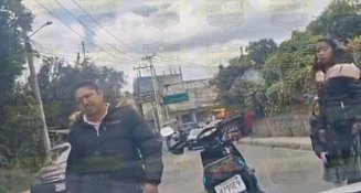 Motociclista agrede a conductora en Naucalpan por discusión vial