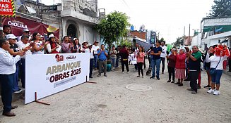 Inician obras de mejora en calles de Momoxpan y Ampliación Momoxpan