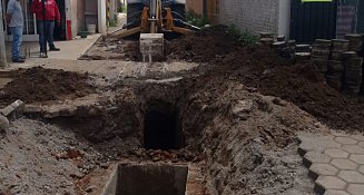 Rehabilitan drenaje sanitario en San Cristóbal Tepontla con participación ciudadana