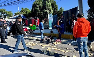 Atropellan a repartidor de tortillas cerca de la Fiscalía de Tlaxcala