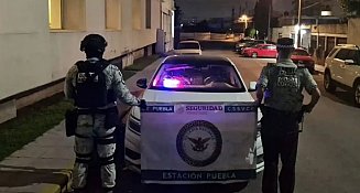 Falsa patrulla usada en asaltos es asegurada por la Guardia Nacional en Amozoc
