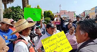 Protestan habitantes de Santa Justina Ecatepec en la presidencia de Ixtacuixtla; denuncian represión y exigen recursos financieros