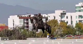 Gobierno de Puebla instala estatua de Ignacio Zaragoza en para el Distribuidor Vial Periférico Ecológico-Vía Atlixcáyotl