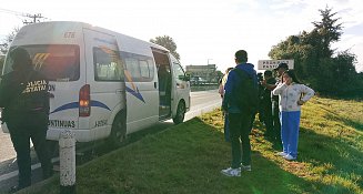 Con violencia y disparos, asaltan unidad de ATAH en la Tlaxcala-Texmelucan; un policía intentó frustrar el atraco