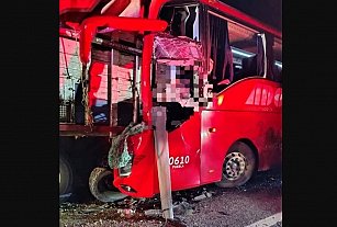 Fatal choque entre autobús ADO y tráiler en autopista de Veracruz