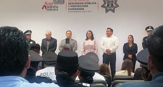 Entrega de Equipamiento y Capacitación a la Policía de San Andrés Cholula