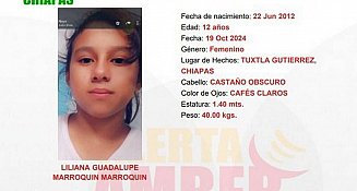 Hallan sin vida a Liliana Guadalupe, niña de 12 años desaparecida en Tuxtla Gutiérrez