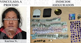 Detienen a Karina N. en Puebla con droga y dinero en operativo de narcomenudeo