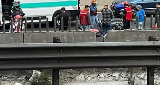 Trágico accidente en la autopista México-Puebla deja a una motociclista sin vida