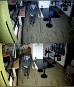 Robo en restaurante de Puebla: ladrón con discapacidad motriz captado en cámaras de seguridad