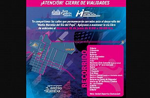 Operativo vial por el Medio Maratón del Día del Padre en San Andrés Cholula