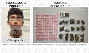 Detienen a Cristopher N. en Tehuacán con metanfetamina y marihuana