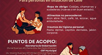 Lanza San Pedro Cholula campaña de acopio en apoyo a personas en situación de calle