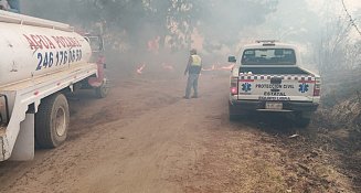 Controlan incendio en Atltzayanca; activan albergue preventivo en Tlaxcala