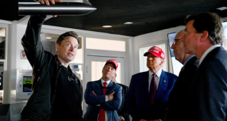 Donald Trump y Elon Musk presencian prueba del Starship de SpaceX en Texas