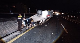 Vuelca vehículo en autopista San Martín–Tlaxcala, a la altura de El Porvenir
