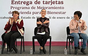 Sheinbaum arranca Programa de Mejoramiento de Vivienda en el Estado de México