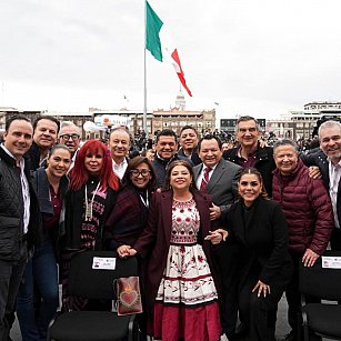 Celebra Lorena Cuéllar primeros 100 días de gobierno con Claudia Sheinbaum