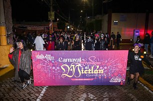 San Andrés Cholula vive la tradición con el carnaval "Un viaje al Mictlán"