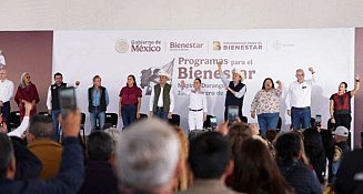 Sheinbaum anuncia pensión universal y obras hídricas para Durango