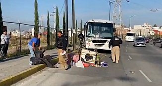 Pepenador atropellado por unidad del RUTA en Avenida Las Torres