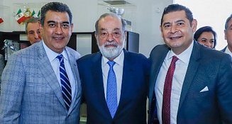 Gobernadores de Puebla se reúnen con Carlos Slim 